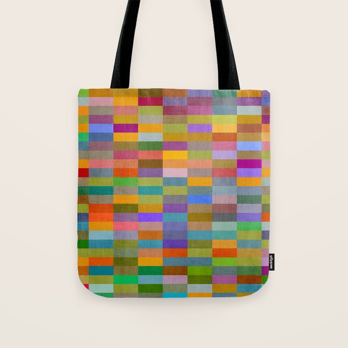 Colorful Mosaic Geometric Klee Tones 02 Tote Bag Gallery Image 1