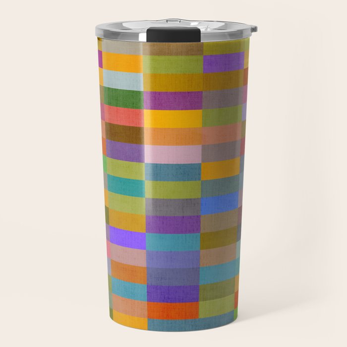 Colorful Mosaic Geometric Klee Tones 02 Travel Mug Gallery Image 1
