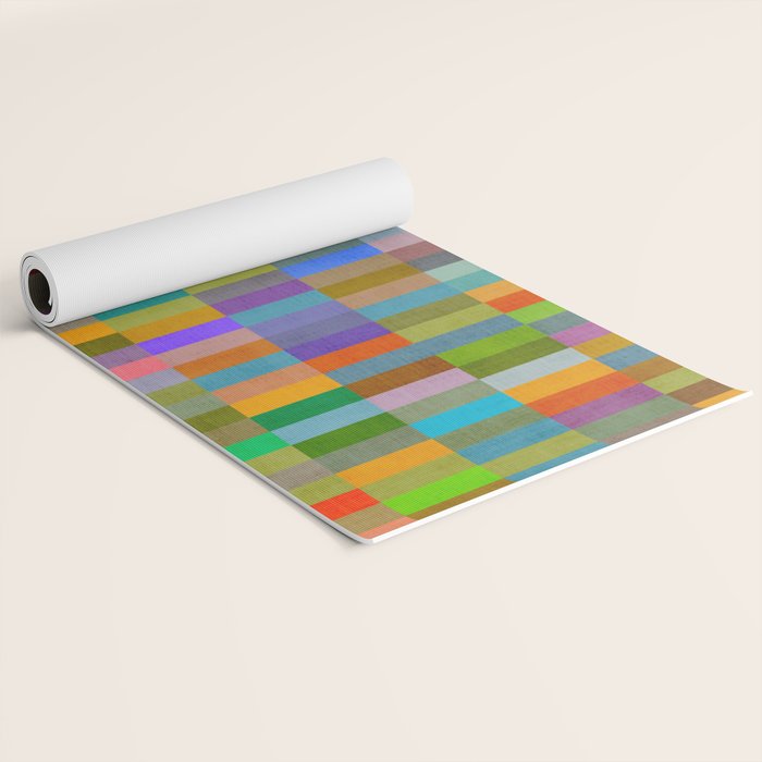 Colorful Mosaic Geometric Klee Tones 02 Yoga Mat Gallery Image 2