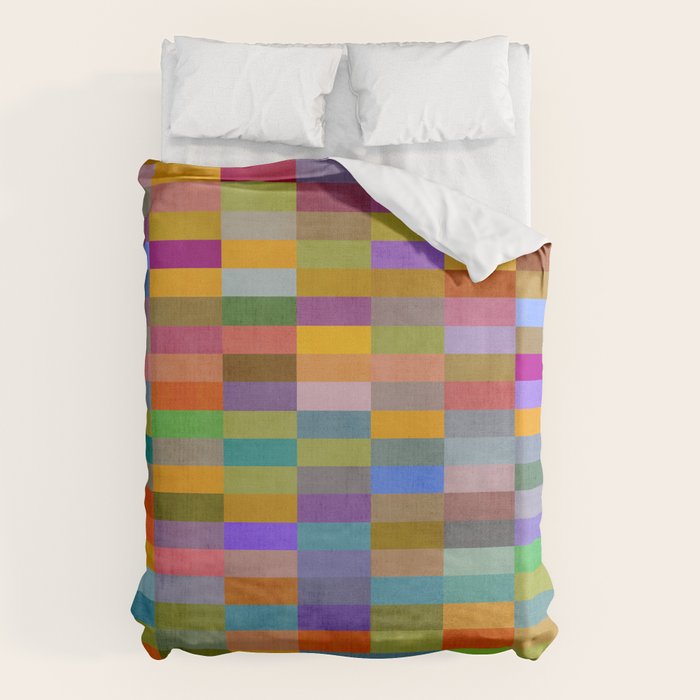 Colorful Mosaic Geometric Klee Tones 02 Duvet Cover Gallery Image 6
