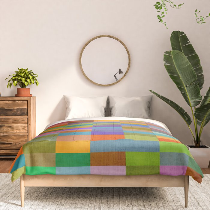 Colorful Mosaic Geometric Klee Tones 02 Comforter Gallery Image 3