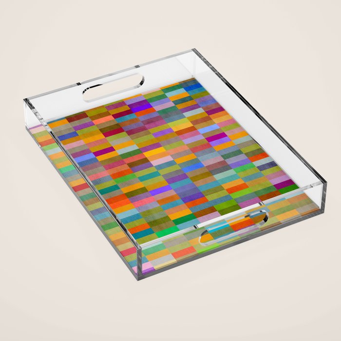 Colorful Mosaic Geometric Klee Tones 02 Acrylic Tray Gallery Image 1