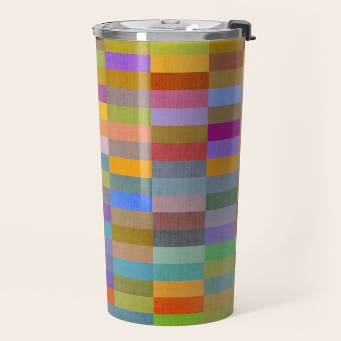 Colorful Mosaic Geometric Klee Tones 02 Travel Mug Gallery Image 2
