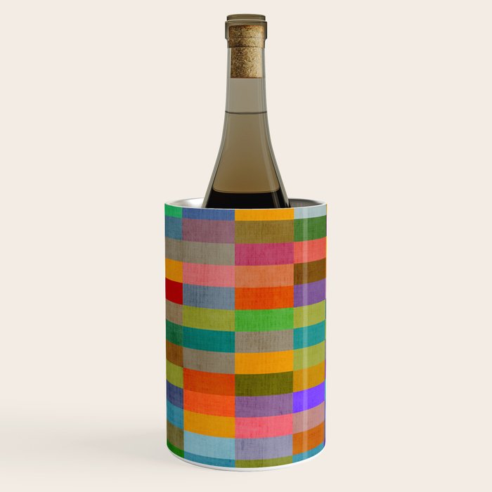 Colorful Mosaic Geometric Klee Tones 02 Wine Chiller Gallery Image 2