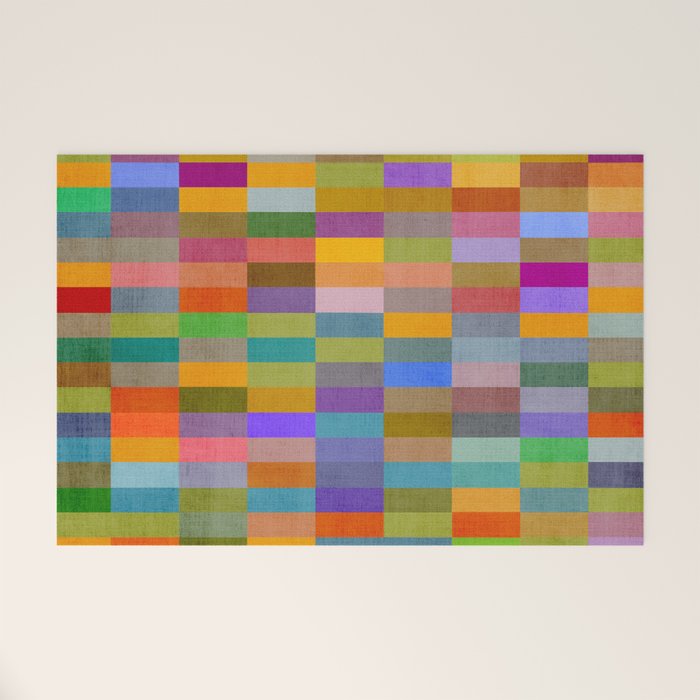 Colorful Mosaic Geometric Klee Tones 02 Welcome Mat Gallery Image 1