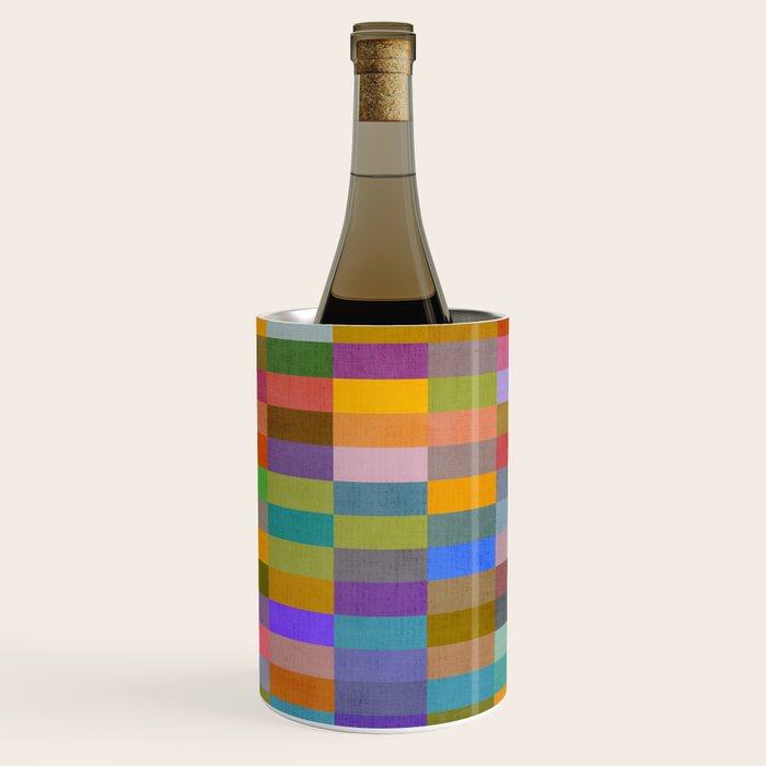 Colorful Mosaic Geometric Klee Tones 02 Wine Chiller Gallery Image 1
