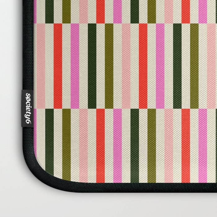 Holly Jolly Stripes Laptop Sleeve Gallery Image 3