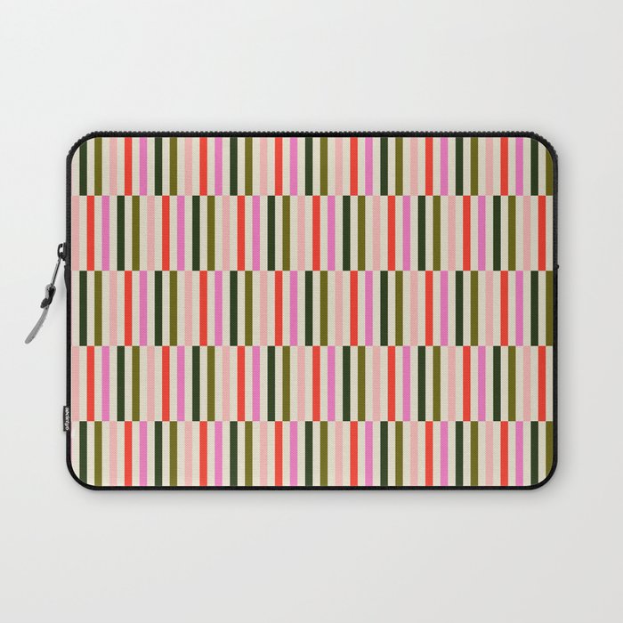 Holly Jolly Stripes Laptop Sleeve Gallery Image 1