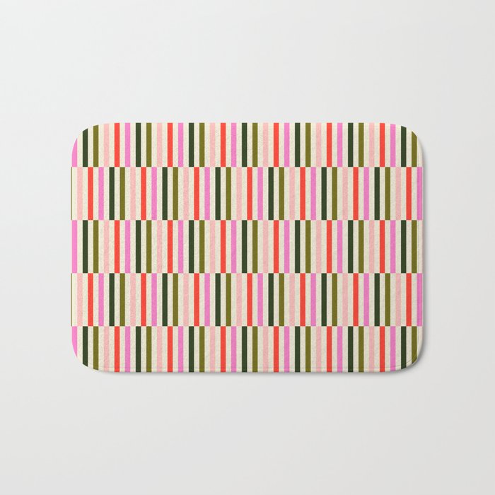 Holly Jolly Stripes Bath Mat Gallery Image 1
