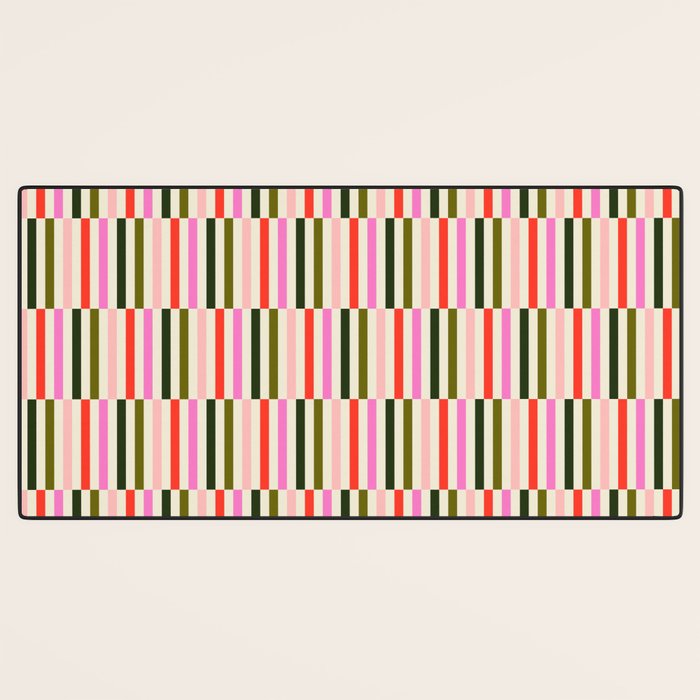 Holly Jolly Stripes Desk Mat Gallery Image 3