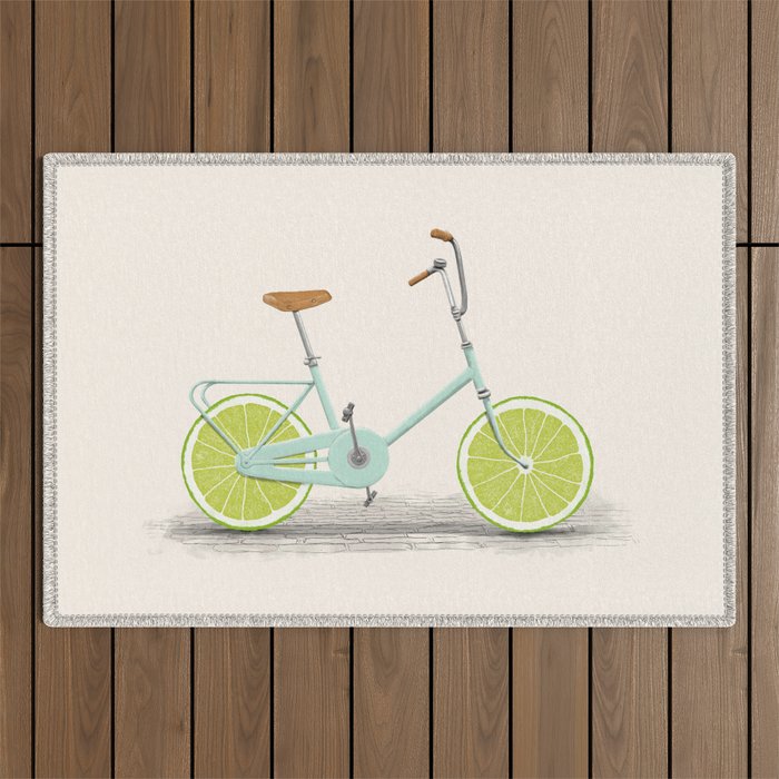 Acid (Blue) Outdoor Rug Gallery Image 1