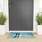 Friends on the Beach Sparkling Watercolor Welcome Mat Gallery Image 3