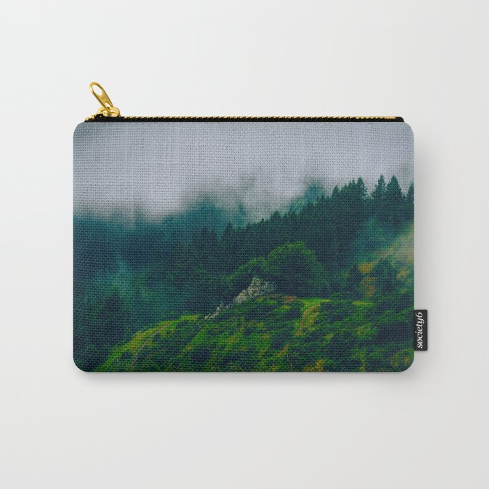 Moist Rainy Forest Pine Trees  Green Hills Carry All Pouch Gallery Image 1