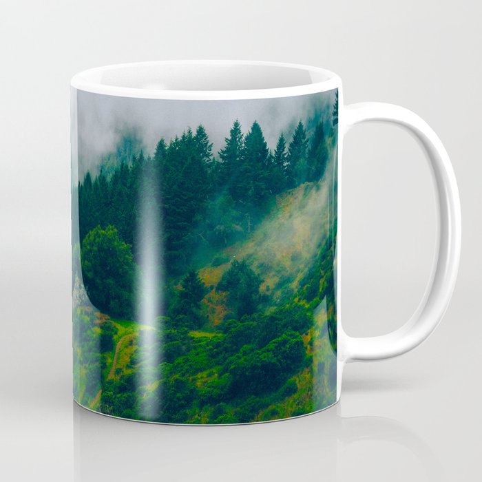 Moist Rainy Forest Pine Trees  Green Hills Coffee Mug Gallery Image 1