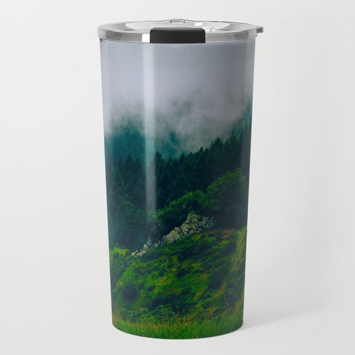 Moist Rainy Forest Pine Trees  Green Hills Travel Mug Gallery Image 1