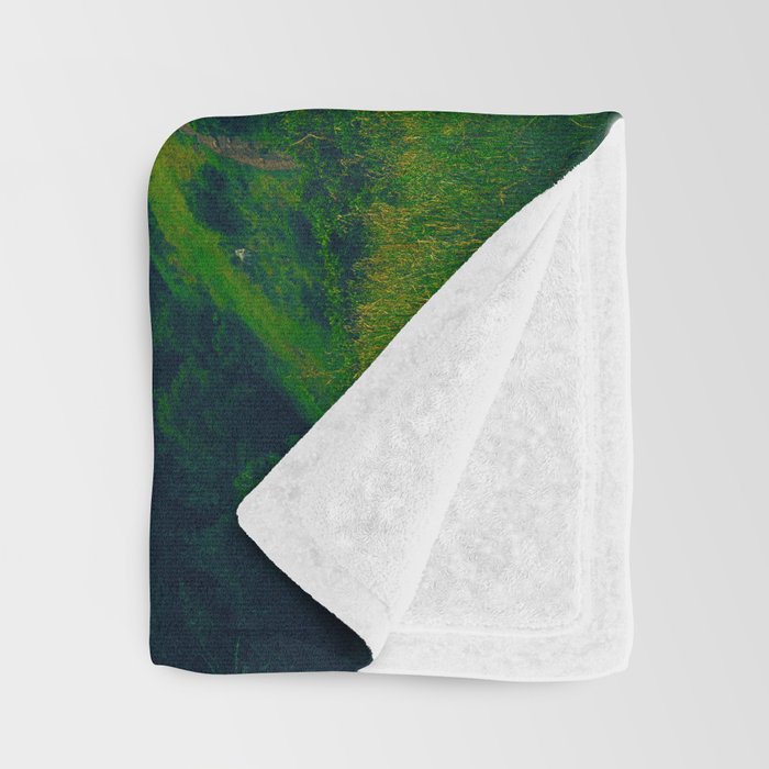 Moist Rainy Forest Pine Trees  Green Hills Throw Blanket Gallery Image 3