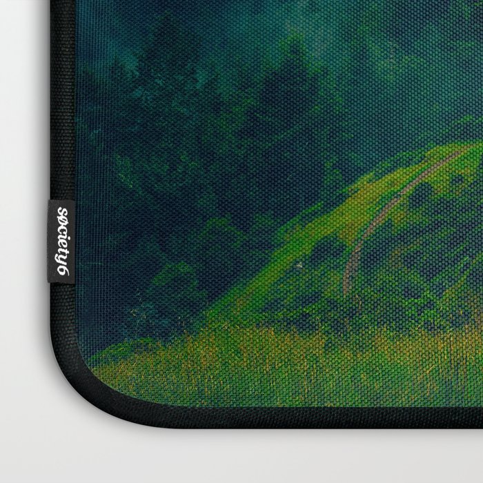 Moist Rainy Forest Pine Trees  Green Hills Laptop Sleeve Gallery Image 3
