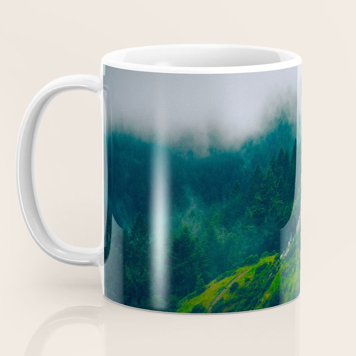Moist Rainy Forest Pine Trees  Green Hills Coffee Mug Gallery Image 3