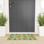 Mint Green Roaring Tiger Pattern Welcome Mat Gallery Image 3
