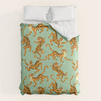 Mint Green Roaring Tiger Pattern Comforter Gallery Image 6