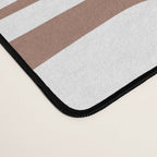 Mid Century Modern Piquet Abstract Multi Geometric Pattern in Mocha and White Desk Mat Gallery Image 4