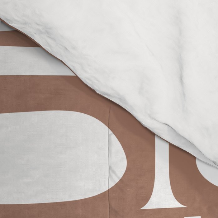 Mid Century Modern Piquet Abstract Multi Geometric Pattern in Mocha and White Comforter Gallery Image 4