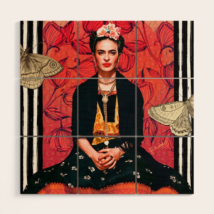Frida enamorada Wood Wall Art Gallery Image 1
