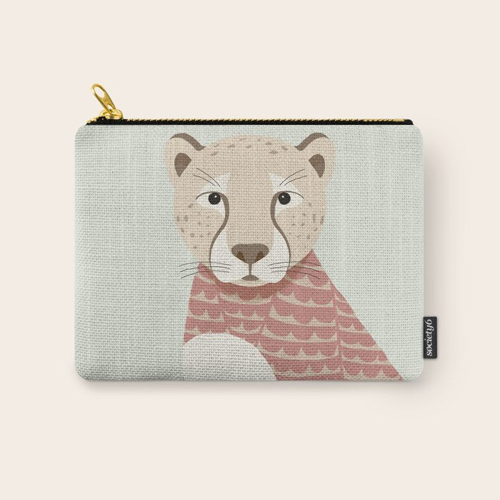 Whimsical Cheetah Carry All Pouch Gallery Image 1