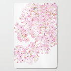 cherry blossom ink and watercolor 1 Cutting Board Gallery Image 1