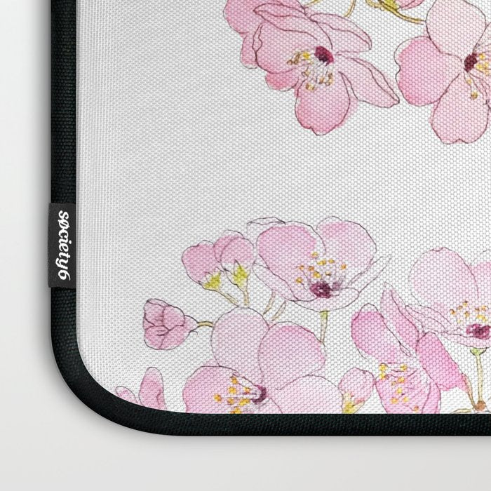 cherry blossom ink and watercolor 1 Laptop Sleeve Gallery Image 3