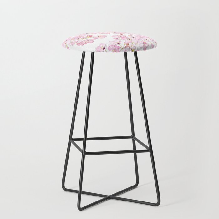 cherry blossom ink and watercolor 1 Stool Gallery Image 1