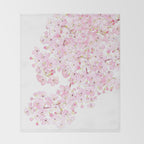cherry blossom ink and watercolor 1 Throw Blanket Gallery Image 2