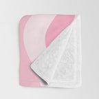 Modern Retro Liquid Swirl Abstract in Pretty Pastel Pink Throw Blanket Gallery Image 3
