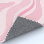 Modern Retro Liquid Swirl Abstract in Pretty Pastel Pink Rug Gallery Image 4