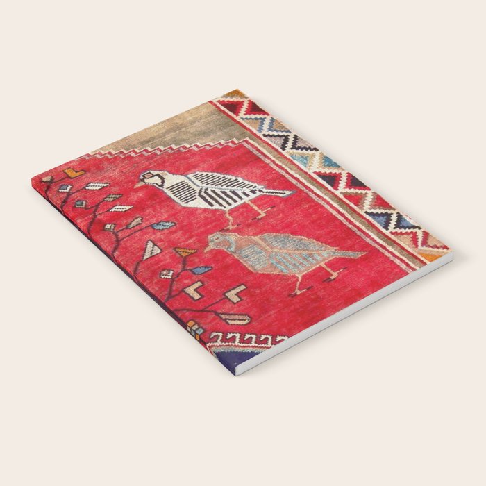 Persian Floral Rug With Several Birds Probably Quail Notebook Gallery Image 1