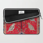 Persian Floral Rug With Several Birds Probably Quail Laptop Sleeve Gallery Image 2