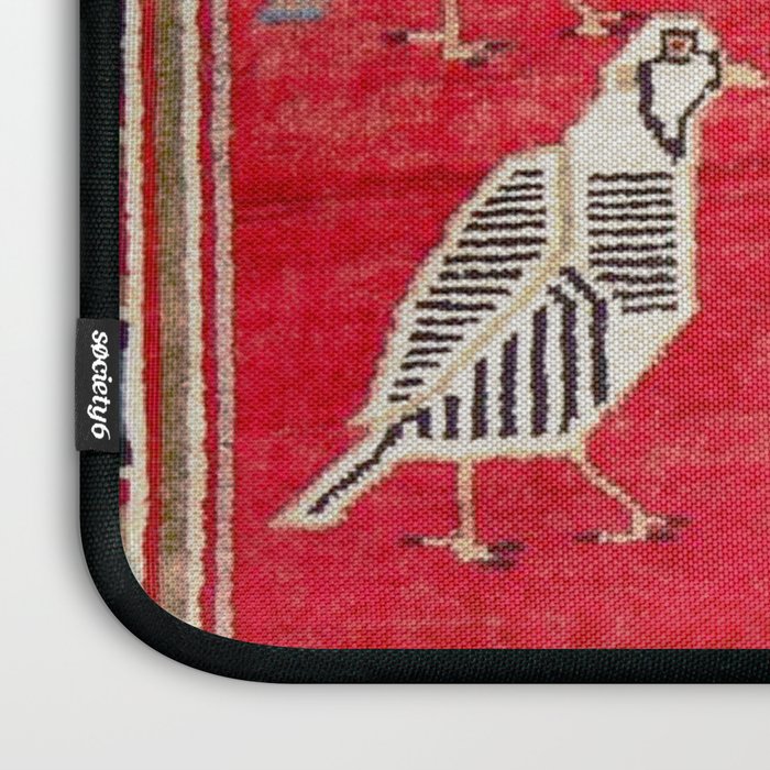 Persian Floral Rug With Several Birds Probably Quail Laptop Sleeve Gallery Image 3