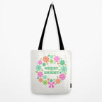 Merry and Bright Christmas Wreath Tote Bag Gallery Image 2