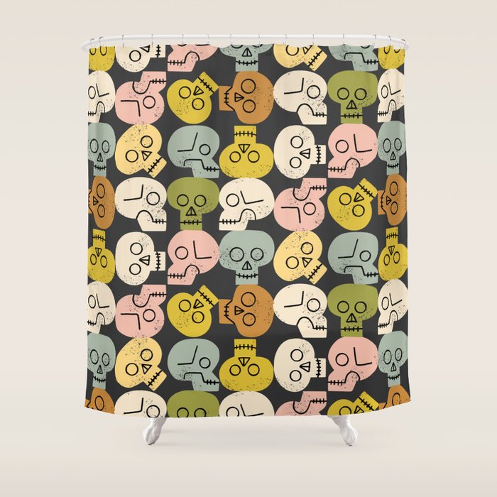 Happy Skulls Shower Curtain Gallery Image 1