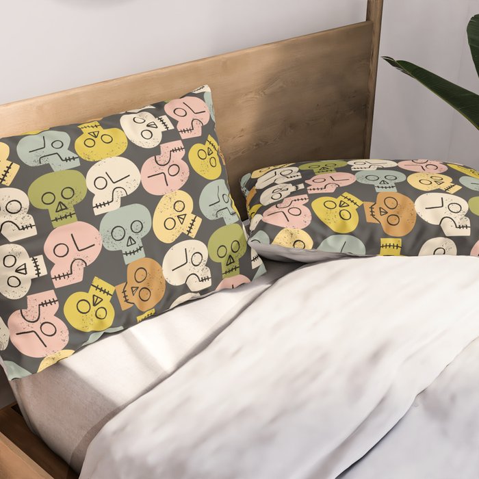 Happy Skulls Pillow Sham Gallery Image 2