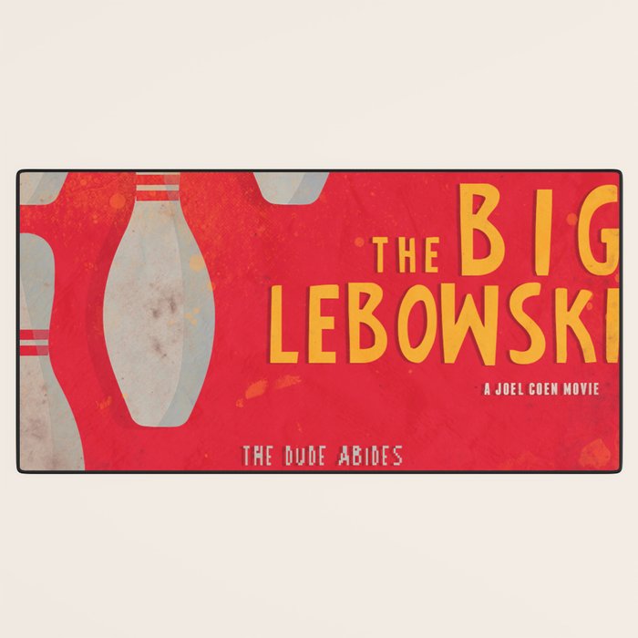 The Big Lebowski - Movie Poster, Coen brothers film, Jeff Bridges, John Turturro, bowling Desk Mat Gallery Image 3