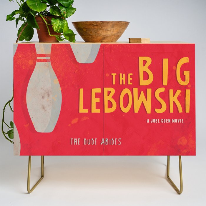 The Big Lebowski - Movie Poster, Coen brothers film, Jeff Bridges, John Turturro, bowling Credenza Gallery Image 1