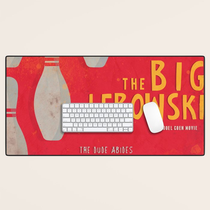 The Big Lebowski - Movie Poster, Coen brothers film, Jeff Bridges, John Turturro, bowling Desk Mat Gallery Image 1