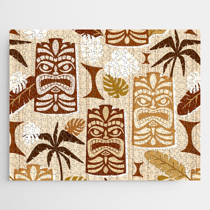 Tiki Time Brown Jigsaw Puzzle Gallery Image 1