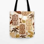 Tiki Time Brown Tote Bag Gallery Image 1