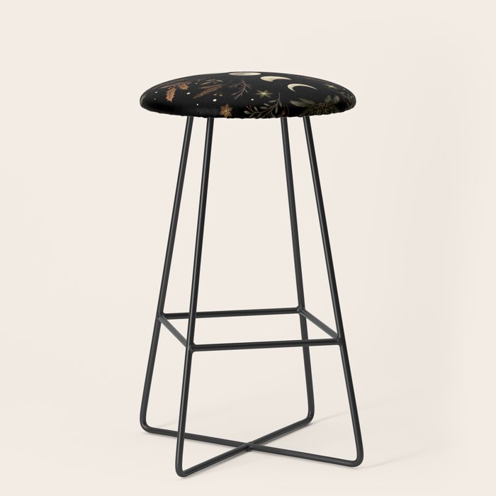Moonlight Garden - Winter Brown Stool Gallery Image 1