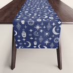 Mystic symbols in the dark sky Table Runner Gallery Image 1