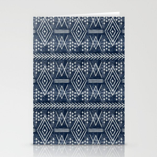 vintage moroccan - dark blue Stationery Card Gallery Image 1