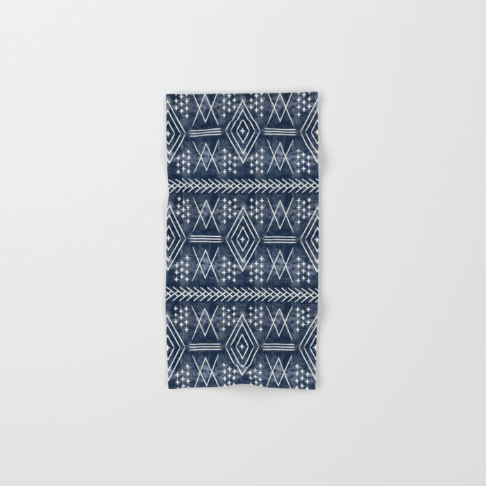 vintage moroccan - dark blue Bath Towel Gallery Image 1