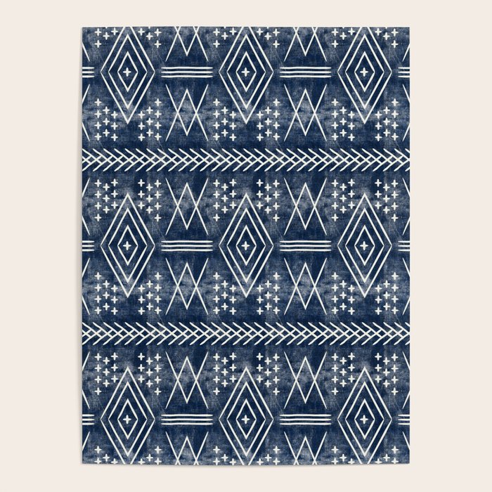 vintage moroccan - dark blue Poster Gallery Image 1